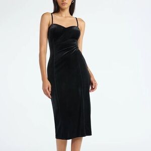 Guess Black Velvet long dress